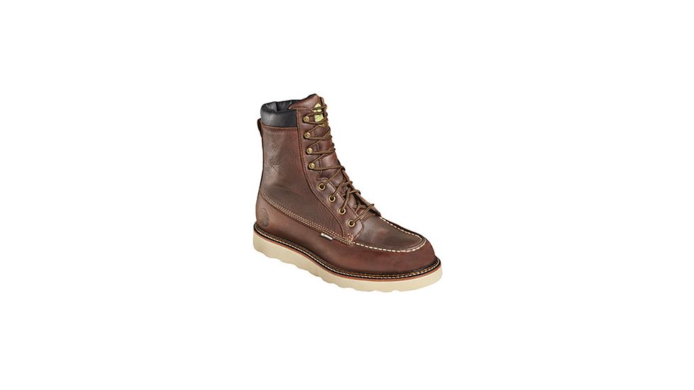 Mens 6007 Flyway 8in Moc Crme Wedge Saffron Leather, Brown, 14/W