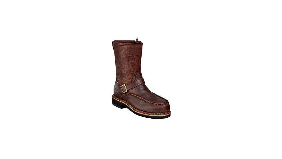 Mens Flyway 6006 8in Moc Black Wedge Red Oak Leather, Brown, 14/W
