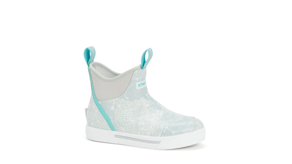 Xtratuf Wheelhouse 6 in Ankle Deck Boot - Womens, Blue Coho Print, 7, XWW-2CH-BLU-070