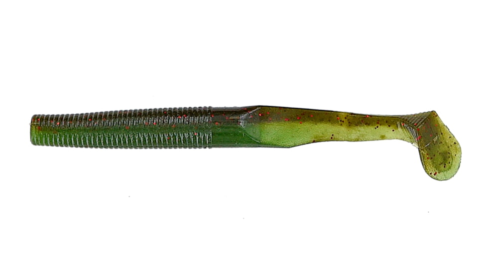 Yamamoto Baits Swimming Senko 4in Swimbaits, 10 pack, Green Pumpkin-Red-Fading Watermelon, YAM-31S-10-925