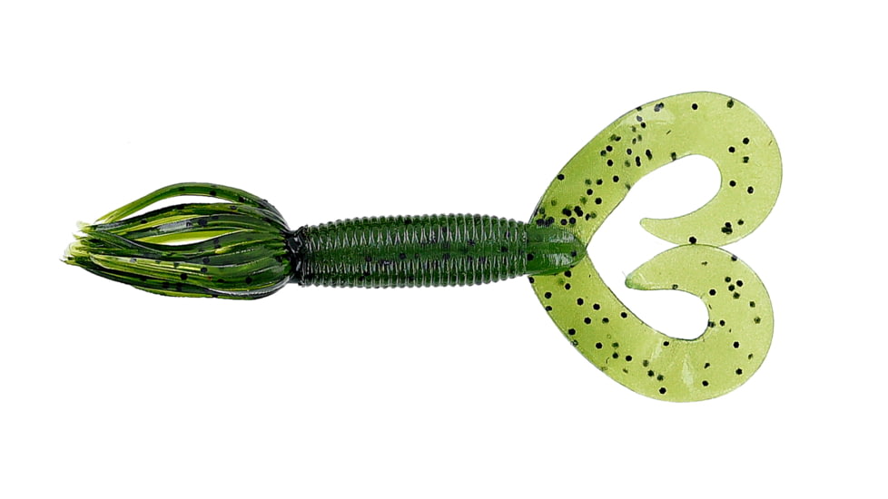 Yamamoto Baits Double Tail Hula Grub, 5in, 10pk, Fading Watermelon/Black Flake, 97-10-194J
