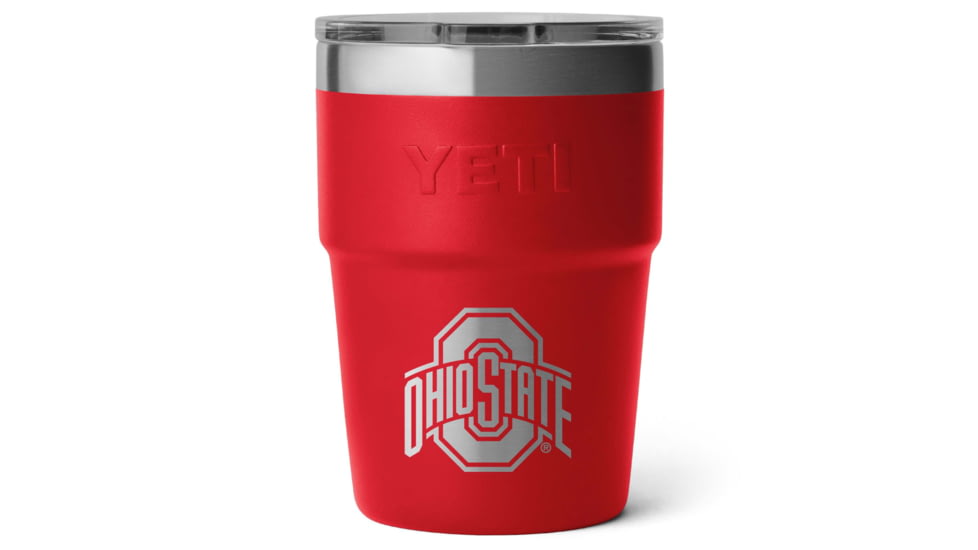 Yeti Rambler 16 oz Stackable Cup - NCAA Ohio State, Rescue Red, 28100006659