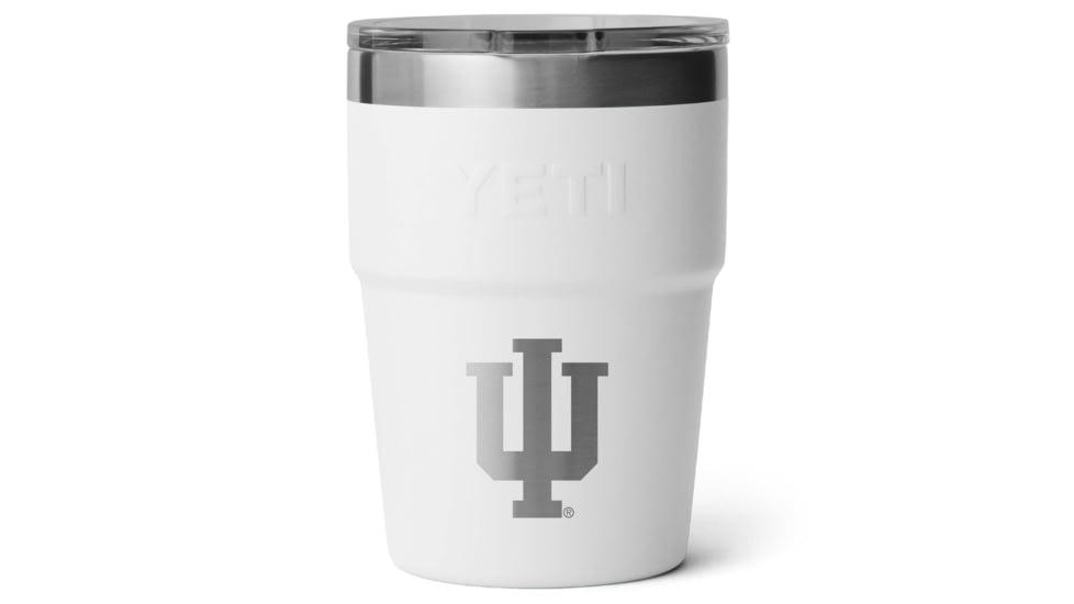 Yeti Rambler 16 oz Stackable Cup - NCAA Indiana, White, 28100006670