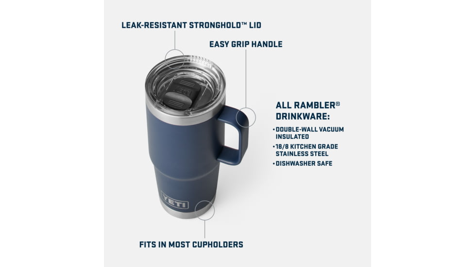 Yeti Rambler 20 oz Travel Mug, Firefly Yellow, 20 oz, 21071504712