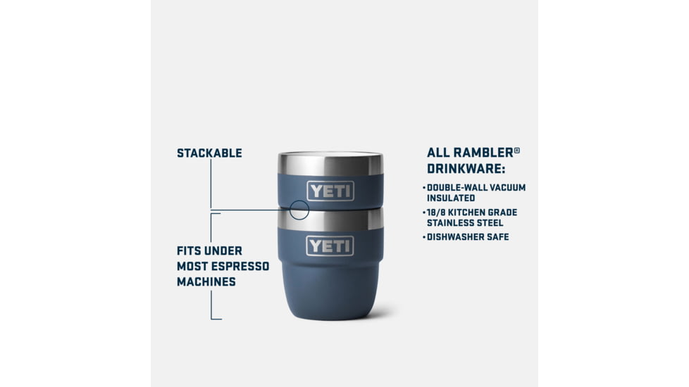 Yeti Rambler 4 oz Espresso Cup - 2 Pack, Tropical Pink, 4 oz, 21071502981