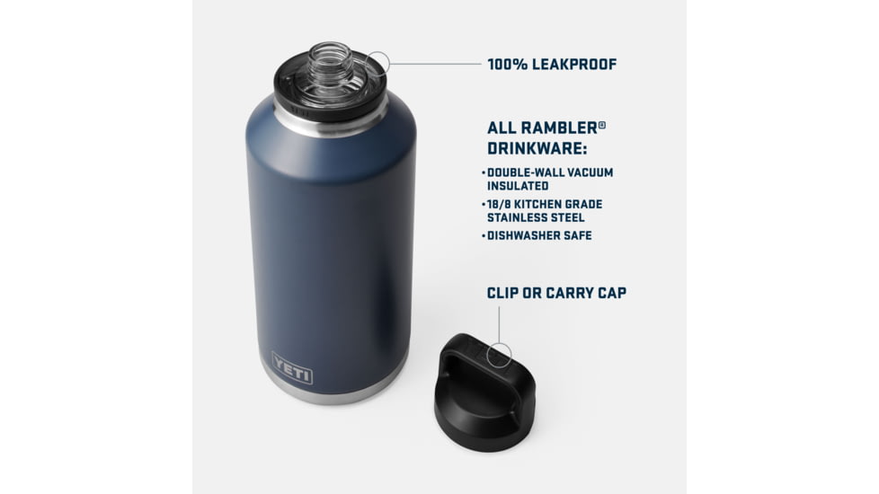 Yeti Rambler 64 Oz Bottle Chug, Navy, 21071503853