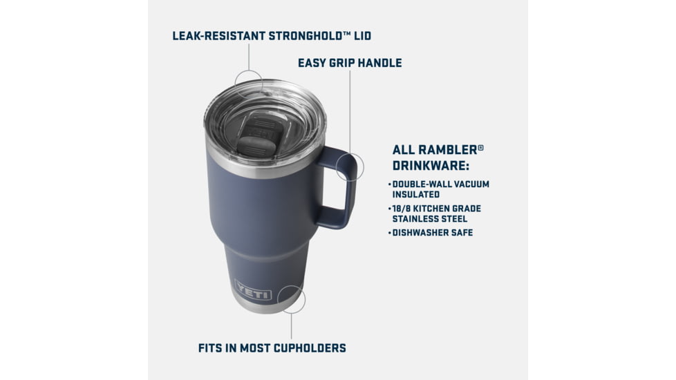 Yeti Rambler 30 oz Travel Mug w/Stronghold Lid