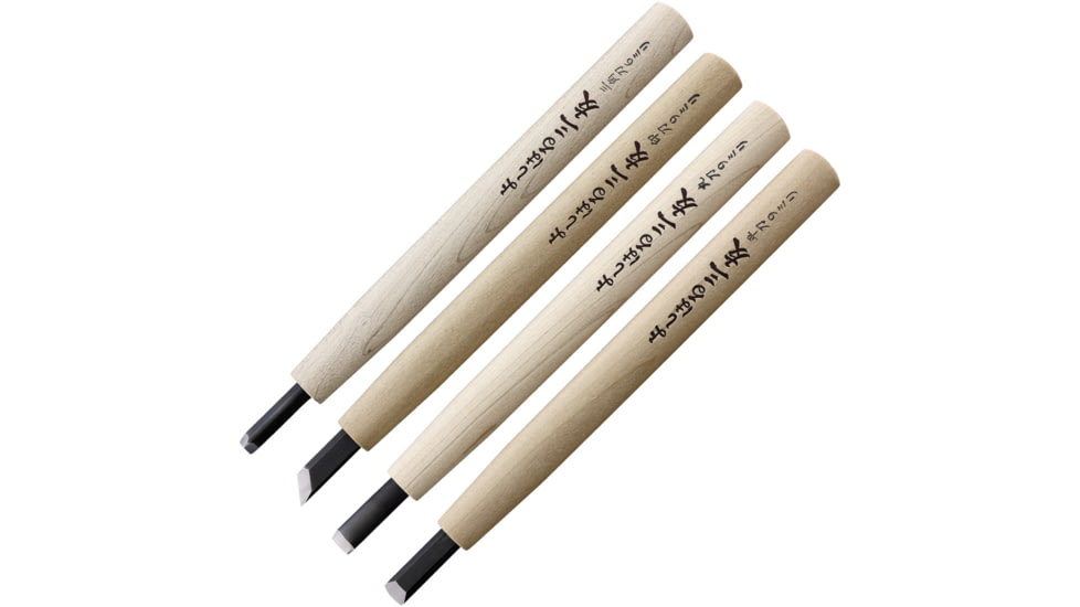 Yoshiharu Cutlery Japan Y-4 Japanese Carving Knife Set, 8.25in Overall, 1.25in Blade, Natural Wood Handle, AC011