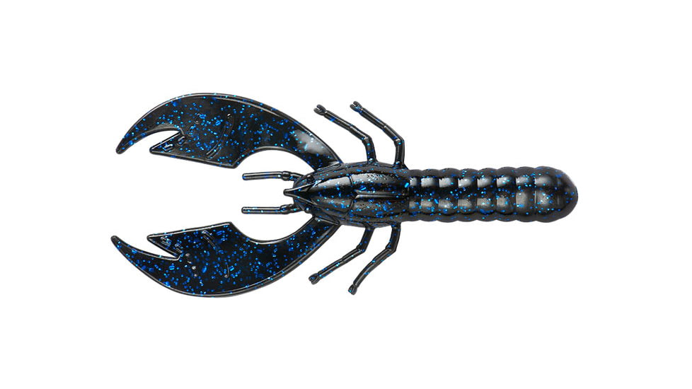 Yum Craw Papi, 8 Pack, 3.75in, Black Blue Flake, YCRP321