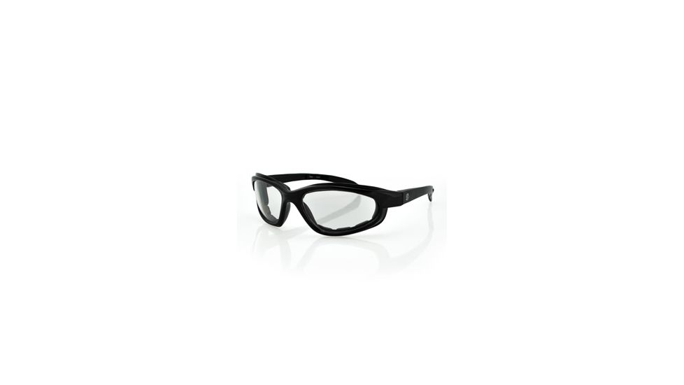 Zan Headgear Arizona Sunglass, Shiny Black Frame, Clear Lens EZAZ001C