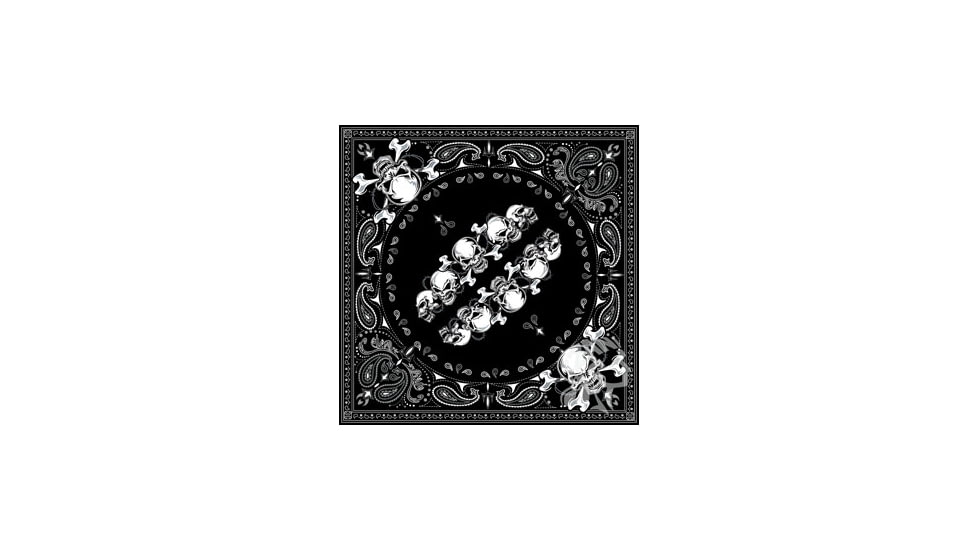 Zan Headgear Bandanna, Cotton, Skull Row B140