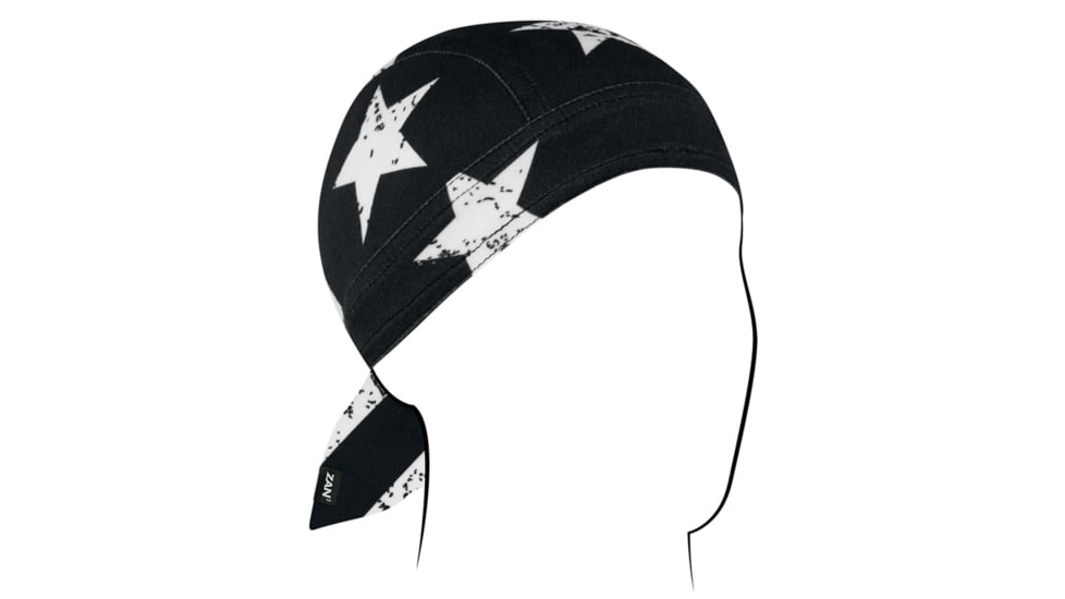 Zan Headgear SportFlex Flydanna, One Size, Black and White Flag, ZL091