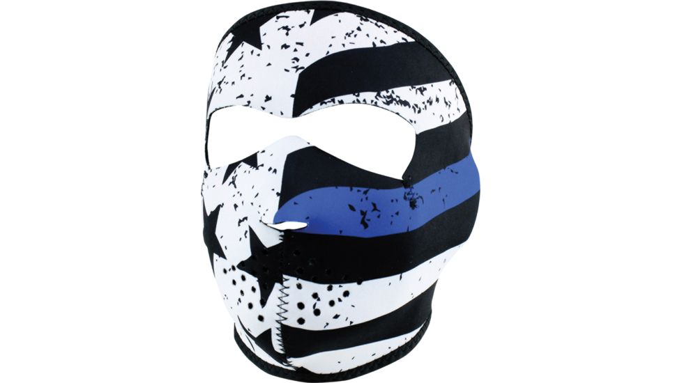 Zan Headgear Full Mask, Neoprene, Thin Blue Line Full Mask, WNFM119