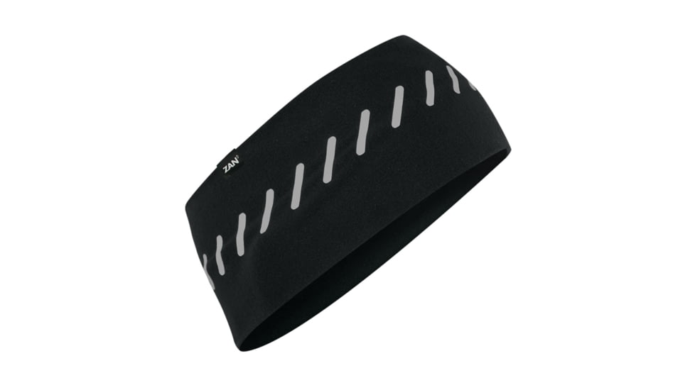 Zan Headgear SportFlex Headband, One Size, Reflective Black, HBL114R