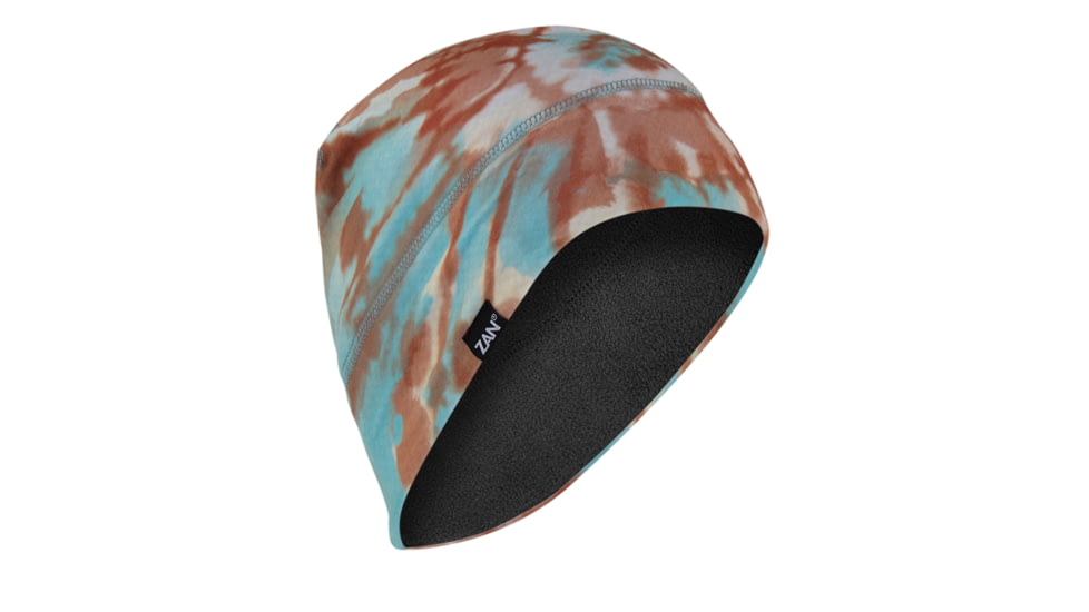 Zan Headgear Fleece Lined SportFlex Helmet Liner/Beanie - Mens, Natural Tie Dye, WHLF601