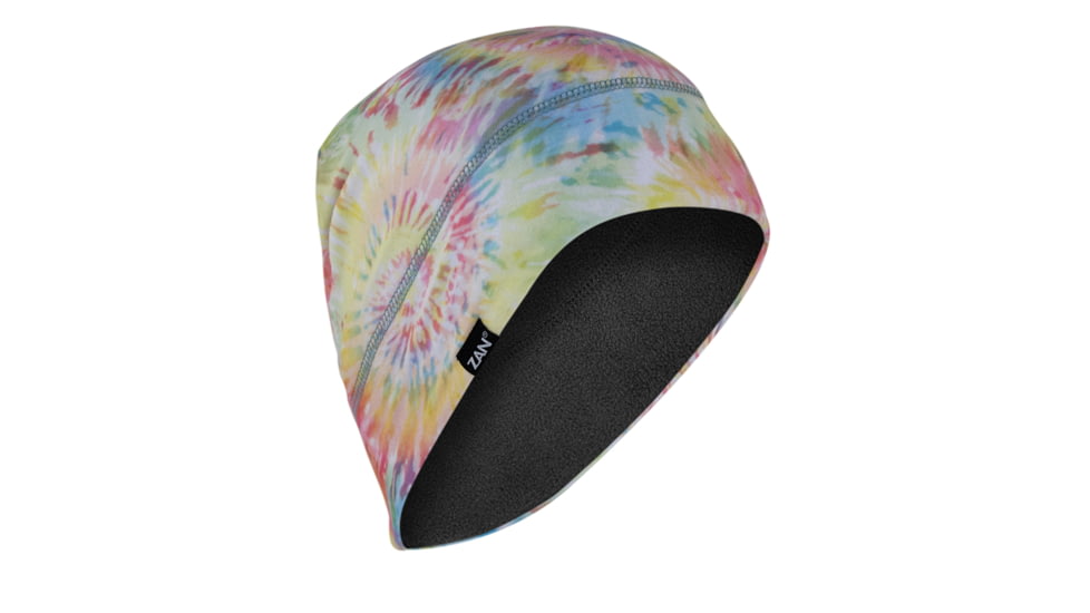 Zan Headgear Fleece Lined SportFlex Helmet Liner/Beanie - Mens, Tie Dye Sunburst, WHLF609