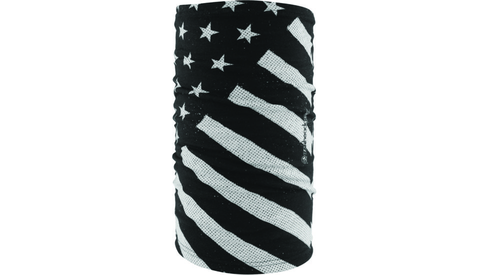 Zan Headgear Motley Tube and Trade, Black and White Flag, TF091