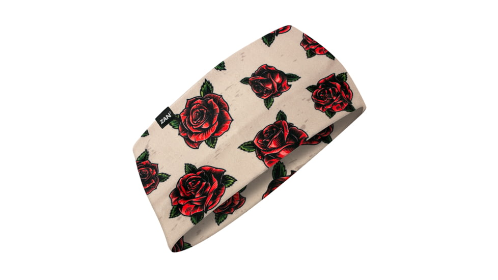 Zan Headgear Sportflex Headband, Tattoo Roses, HBL207