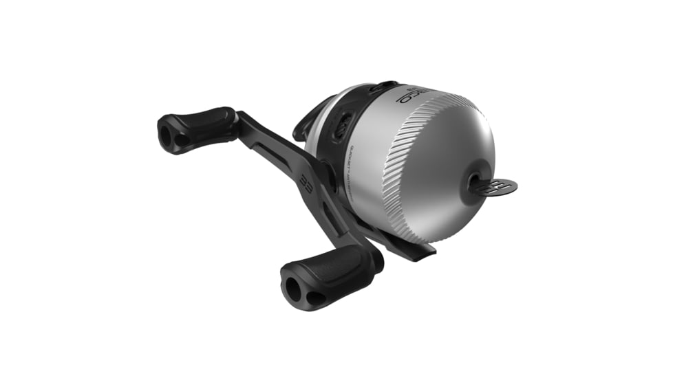 Zebco 33 Pistol Spincast Reel and Rod Combo, 5ft 6in 2-PC Fiberglass Rod w/ EVA Handle, QuickSet Anti-Reverse Reel w/ Bite Alert, Silver, 33562PMA.NS4