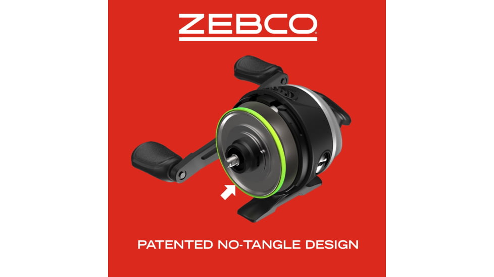 Zebco 33 Pistol Spincast Reel and Rod Combo, 5ft 6in 2-PC Fiberglass Rod w/ EVA Handle, QuickSet Anti-Reverse Reel w/ Bite Alert, Silver, 33562PMA.NS4