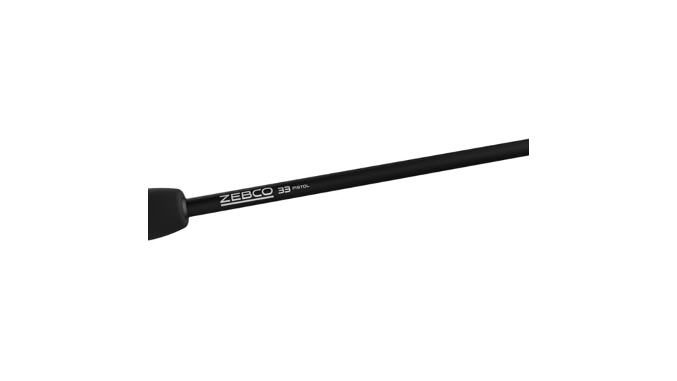 Zebco 33 Pistol Spincast Reel and Rod Combo, 5ft 6in 2-PC Fiberglass Rod w/ EVA Handle, QuickSet Anti-Reverse Reel w/ Bite Alert, Silver, 33562PMA.NS4