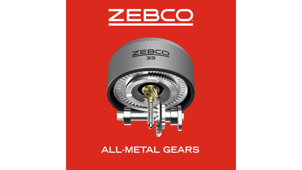 Zebco 33 Pistol Spincast Reel and Rod Combo, 5ft 6in 2-PC Fiberglass Rod w/ EVA Handle, QuickSet Anti-Reverse Reel w/ Bite Alert, Silver, 33562PMA.NS4