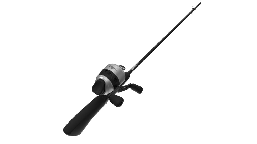 Zebco 33 Pistol Spincast Reel and Rod Combo, 5ft 6in 2-PC Fiberglass Rod w/ EVA Handle, QuickSet Anti-Reverse Reel w/ Bite Alert, Silver, 33562PMA.NS4