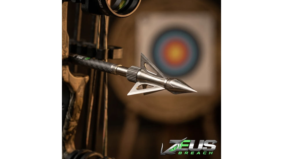 Zeus Breach Broadhead 100 and 125 gr Tips Included 4 Pk, 1503838