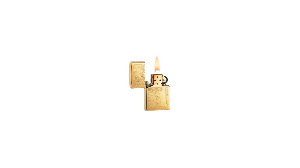 Zippo Venetian Classic Style Lighter, High Polish Brass 352B