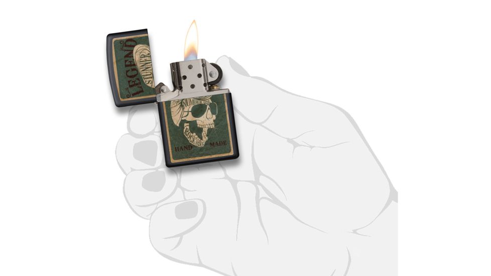 Zippo Legendary Skull Design Pocket Lighter, 29630