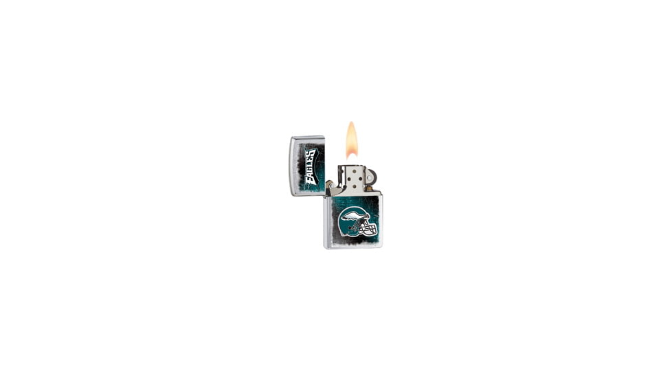 Zippo NFL Classic Style Lighter - Philadelphia Eagles, Brushed Chrome 28208