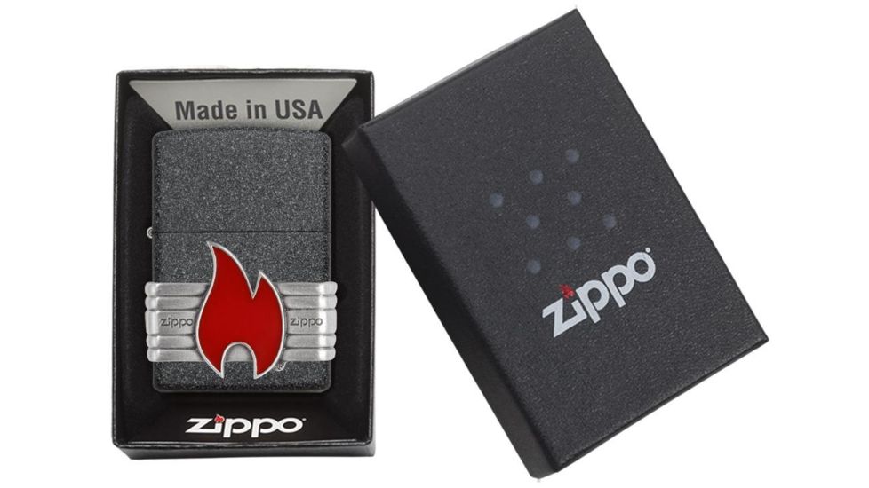 Zippo Red Vintage Wrap Lighter w/ Box 29663