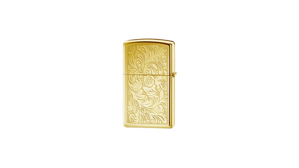 Zippo Venetian Classic Style Slim Lighter, High Polish Brass 1652B