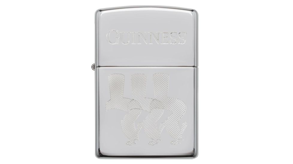 Zippo Toucan Guinness High Polish Chrome Pocket Lighter, 29648