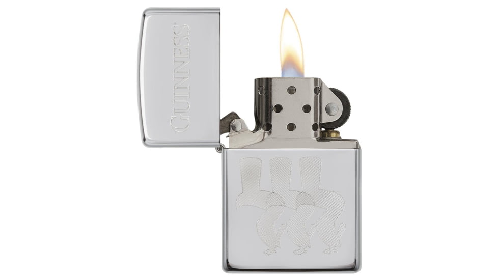 Zippo Toucan Guinness High Polish Chrome Pocket Lighter, 29648