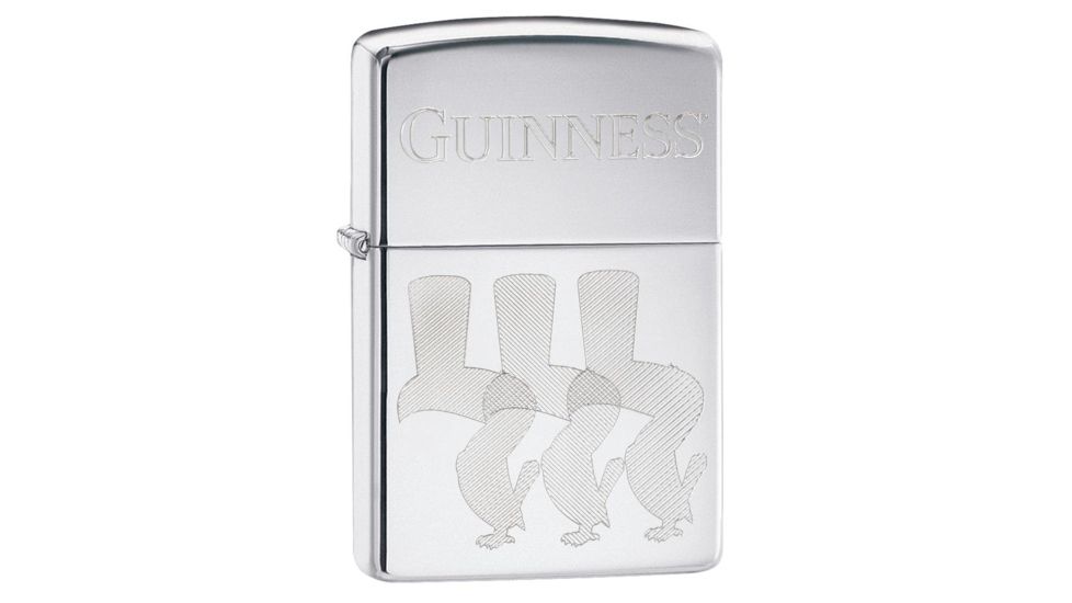 Zippo Toucan Guinness High Polish Chrome Pocket Lighter, 29648