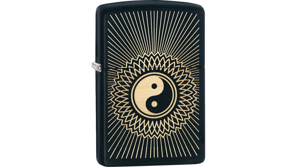 Zippo Yin Yang 2 Lighter, Black Matte, 1.44in x 2.25in, 29423