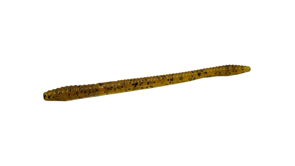 Zoom Finesse Worm, 20 Pack, 4.5in, Amber Black, 004214X