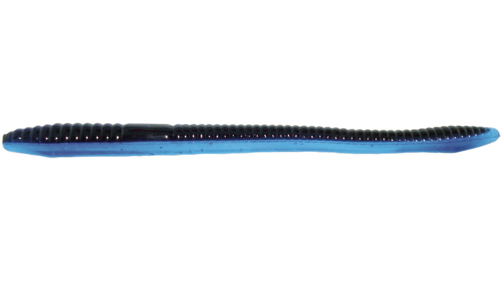Zoom Finesse Worm, 20 Pack, 4.5in, Black Blue Bruizer, 004087X