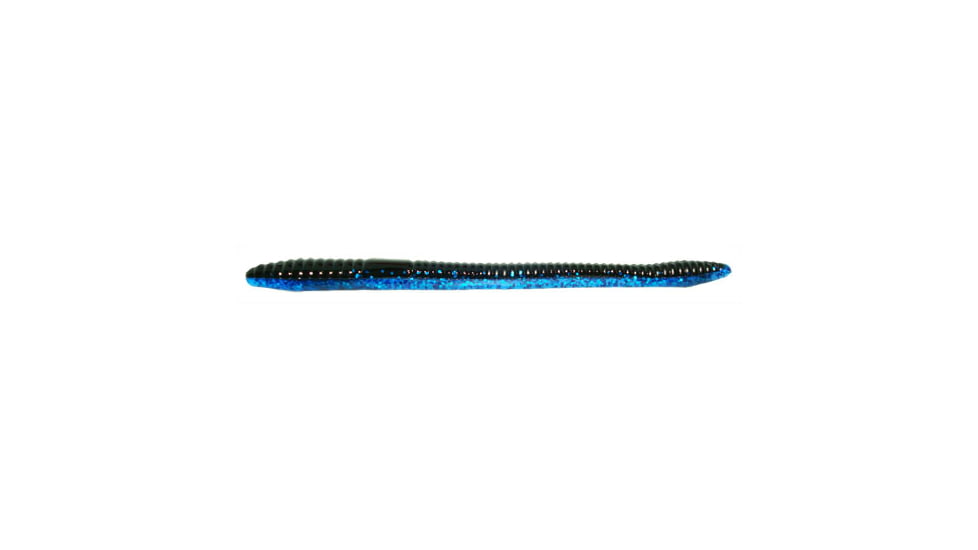Zoom Finesse Worm, 20 Pack, 4.5in, Black Sapphire, 004100X