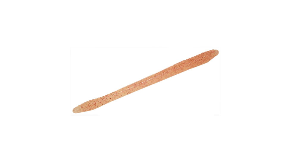 Zoom Finesse Worm, 20 Pack, 4.5in, Flesh Red, 004211X