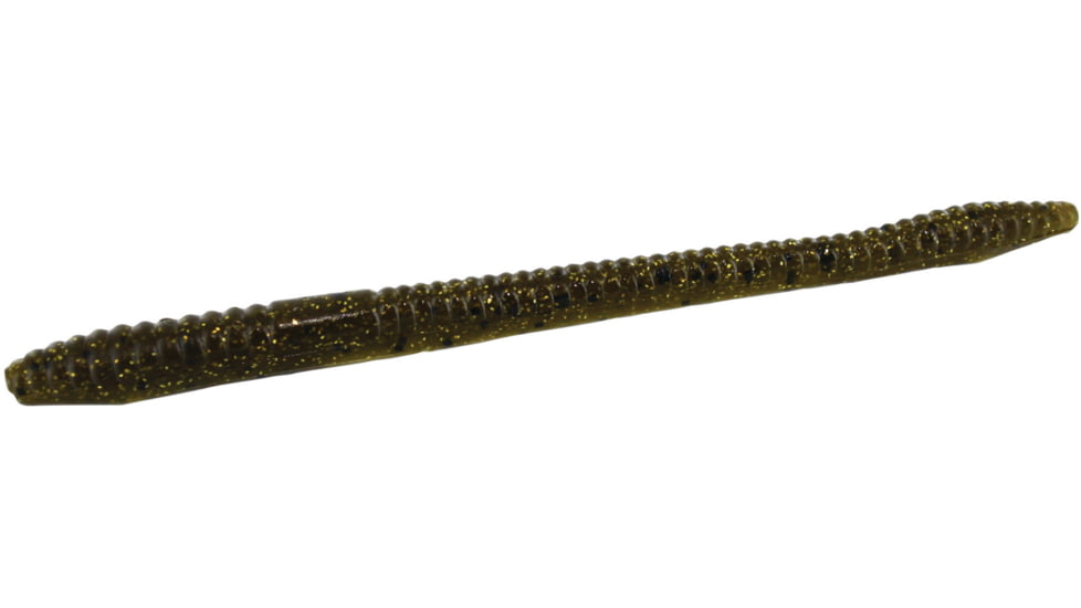 Zoom Finesse Worm, 20 Pack, 4.5in, Green Pumpkin Gold, 004303X