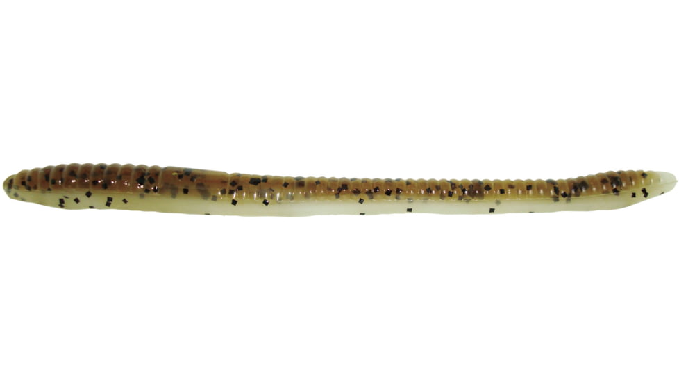 Zoom Finesse Worm, 20 Pack, 4.5in, Green Pumpkin/Pearl, 004235X