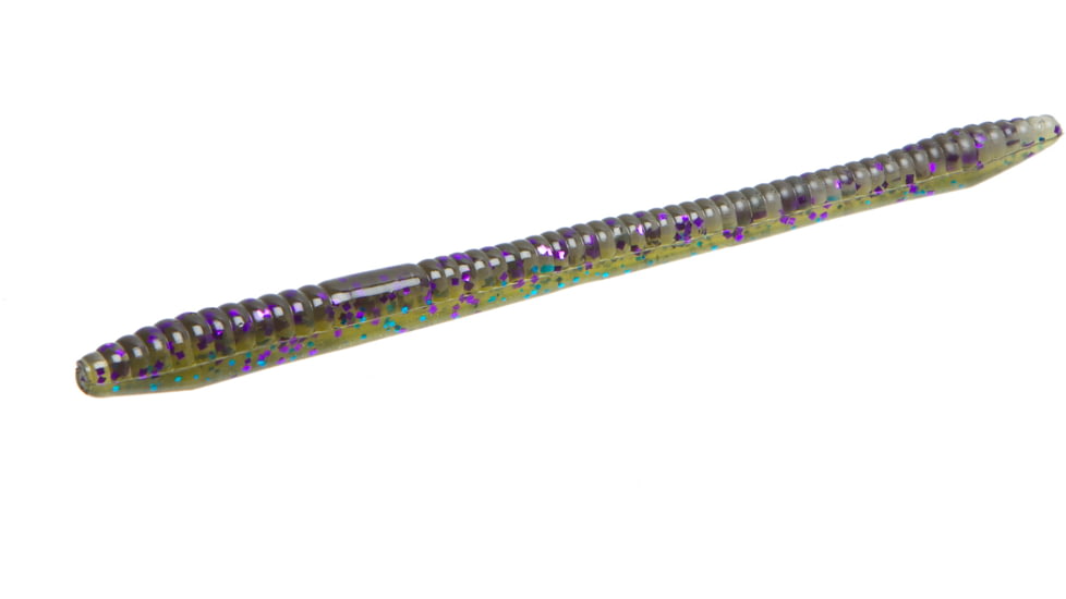 Zoom Finesse Worm, 20 Pack, 4.5in, Sprayed Grass, 4317