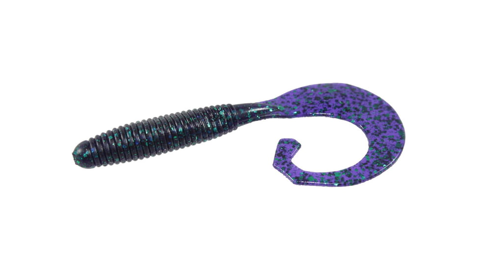 Zoom Tab Tail Grub, 10 Pack, 4in, Junebug, 059005X