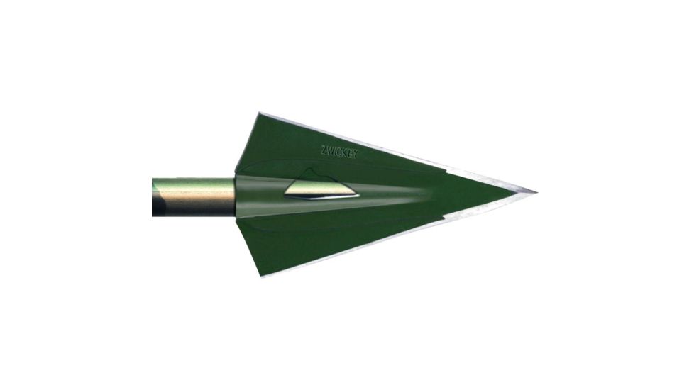 Zwickey Delta Broadhead Glue On 4 Blade 135 grain, Green, Pack of 3, BD4