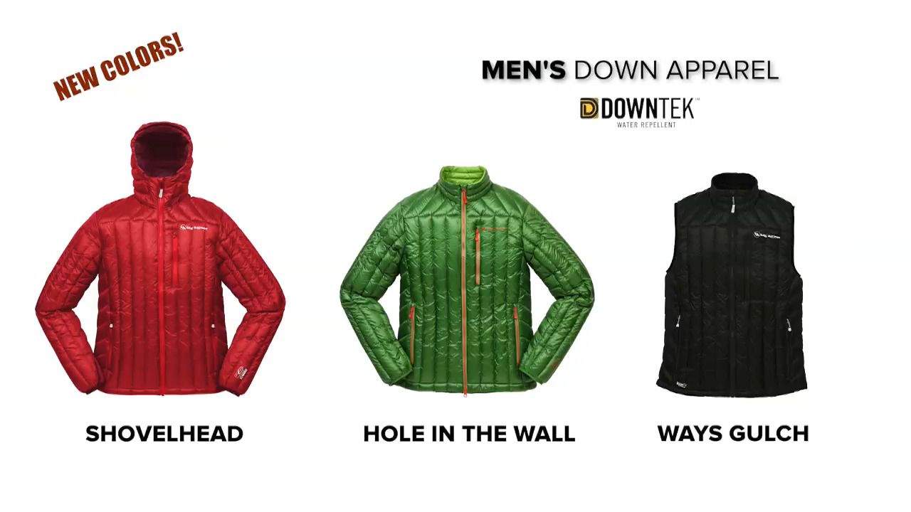 opplanet big agnes shovelhead hole in the wall and ways gulch down jackets and vest video