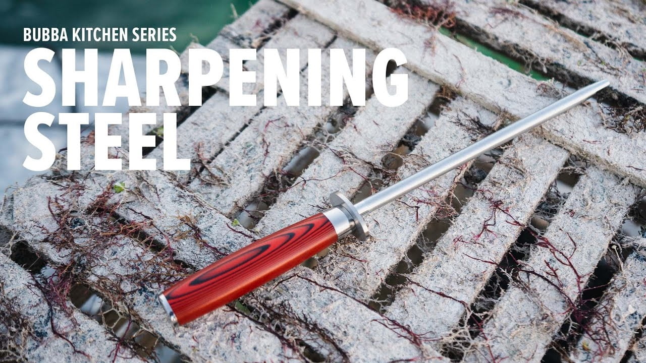 opplanet bubba blade kitchen series 9 sharpening steel video