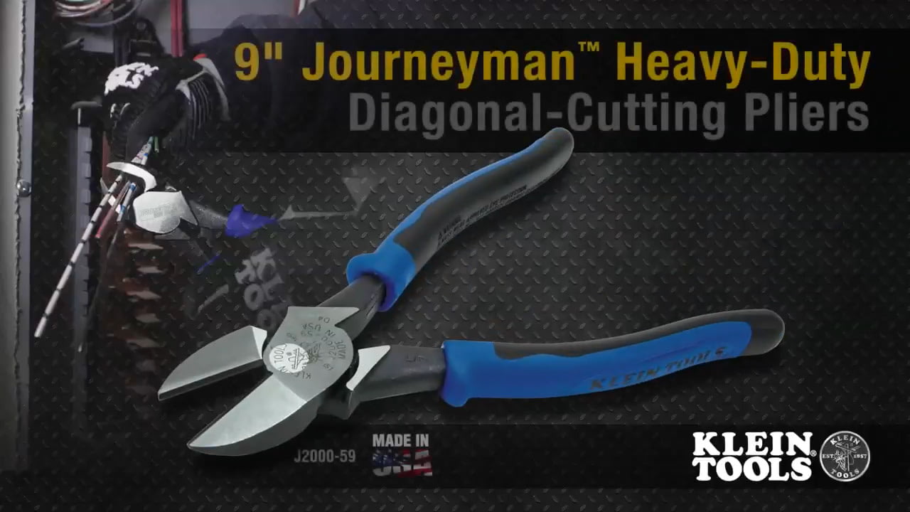 opplanet klein tools 9 journeyman heavy duty diagonal cutting pliers video