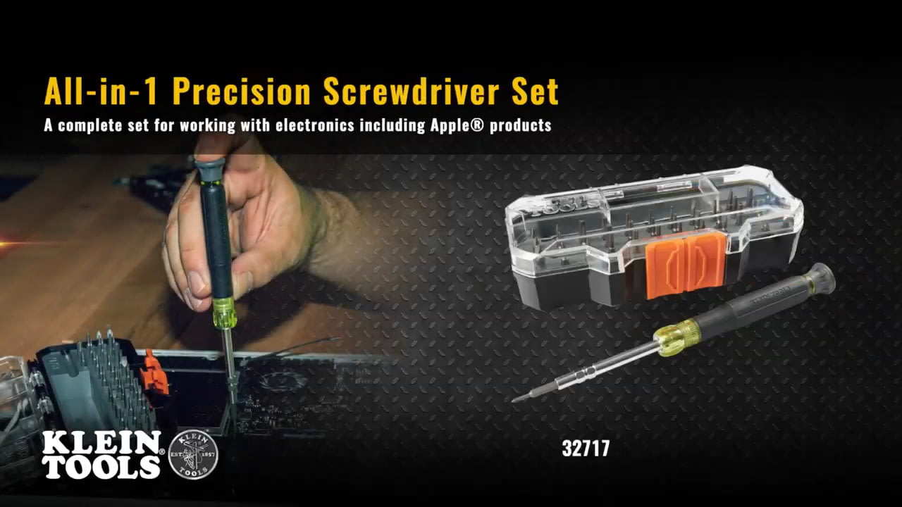 opplanet klein tools all in 1 precision screwdriver set with carrying case video